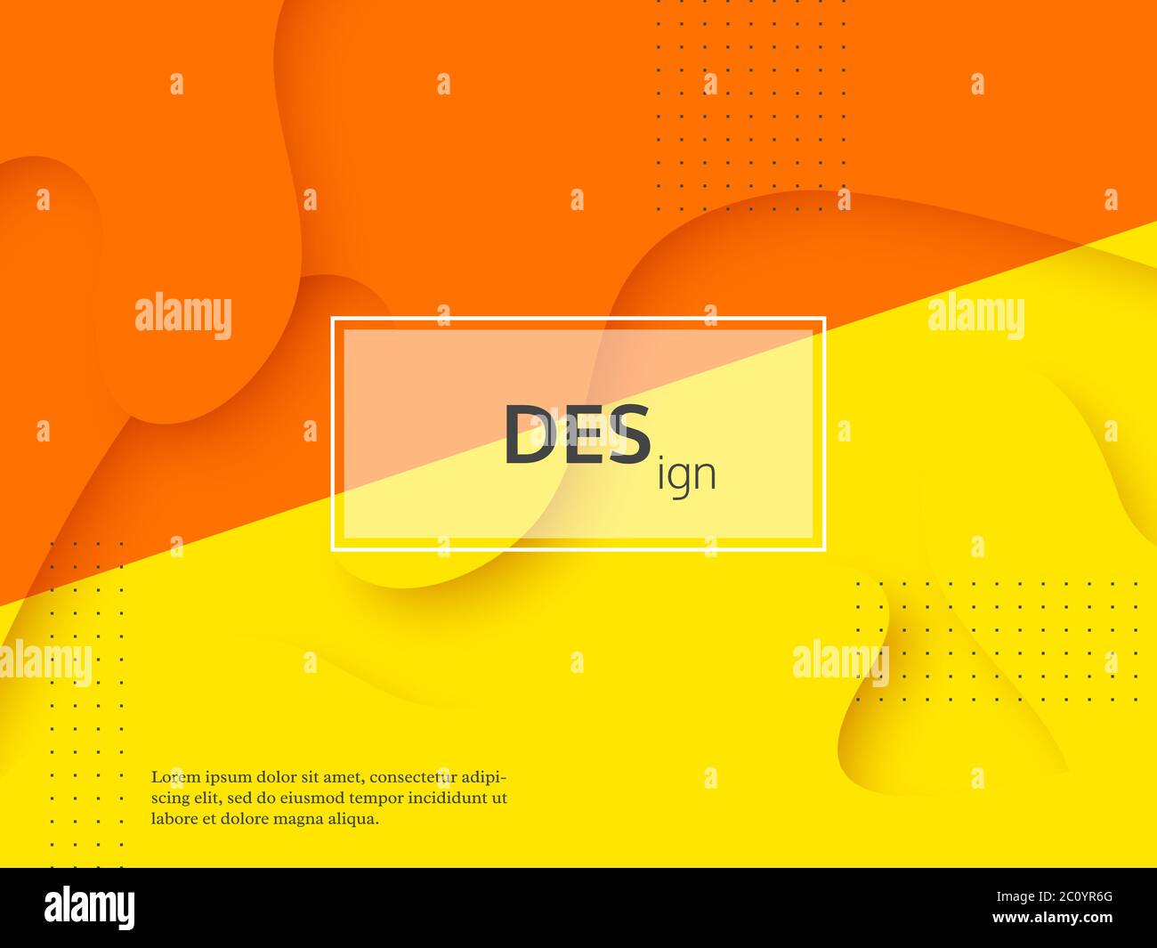Liquide résumé fond jaune et orange. Illustration de Vecteur