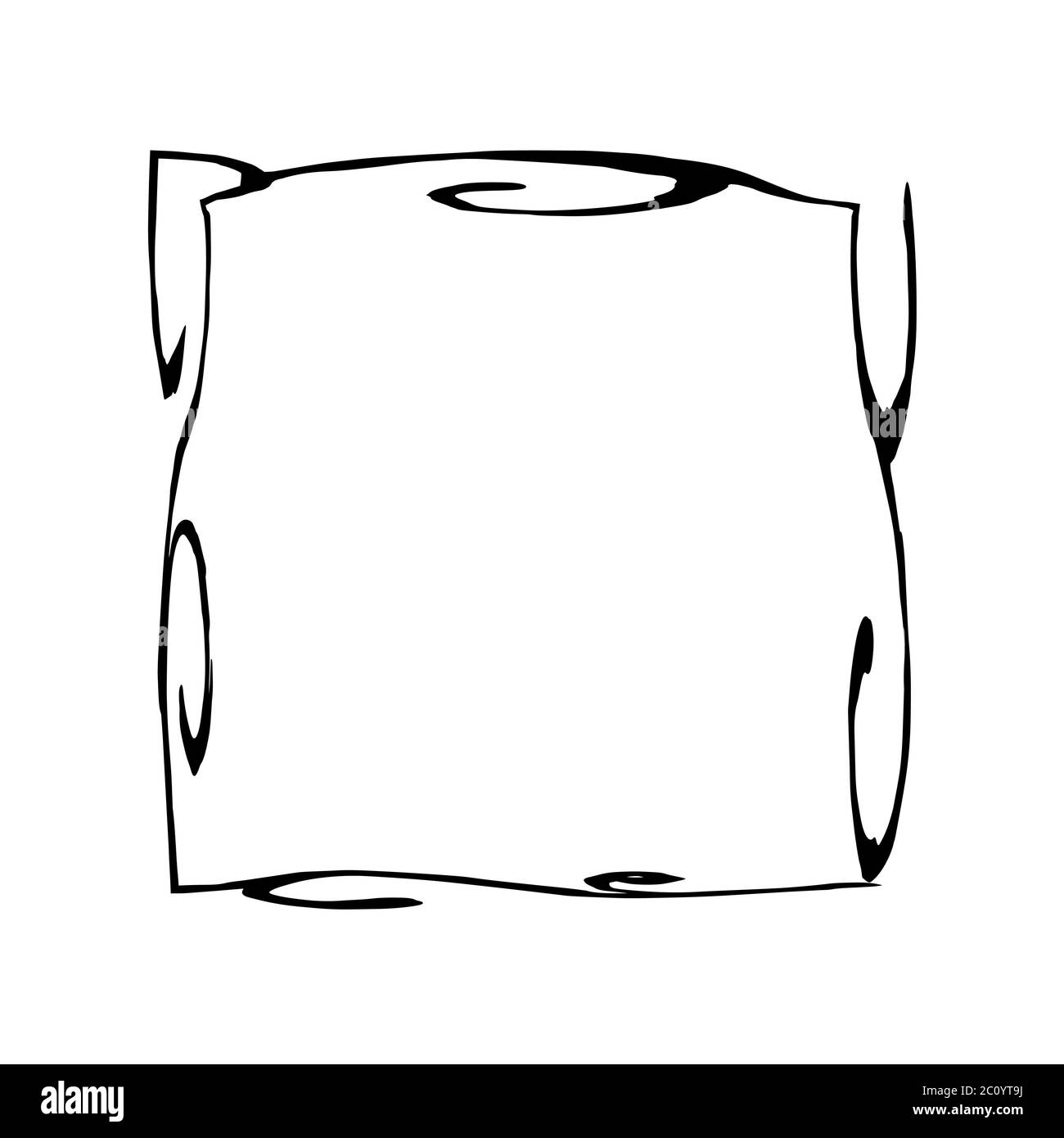 Vector grunge brush cadre carré d'encre aquarelle peinture Banque D'Images