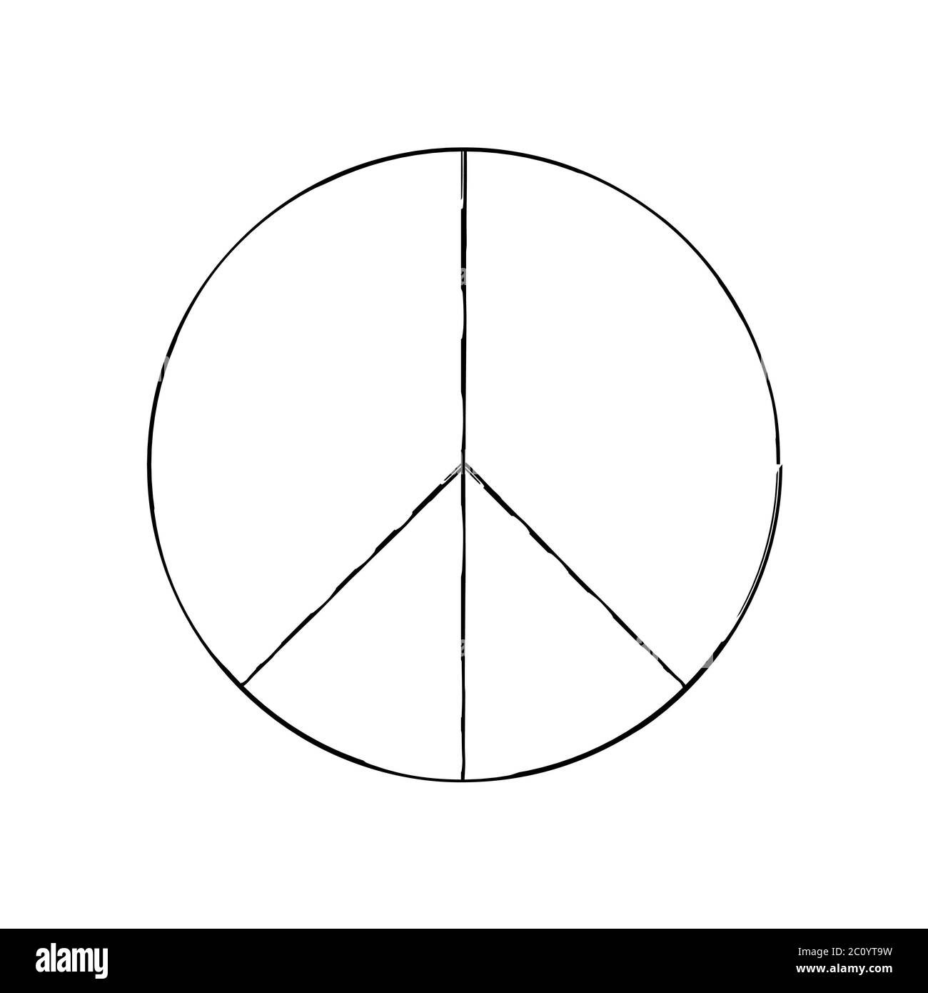 Symbole de paix pacifisme amitié vecteur icône Banque D'Images