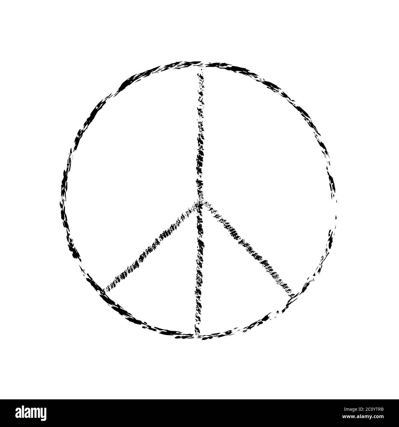 Symbole de paix pacifisme amitié vecteur icône Banque D'Images
