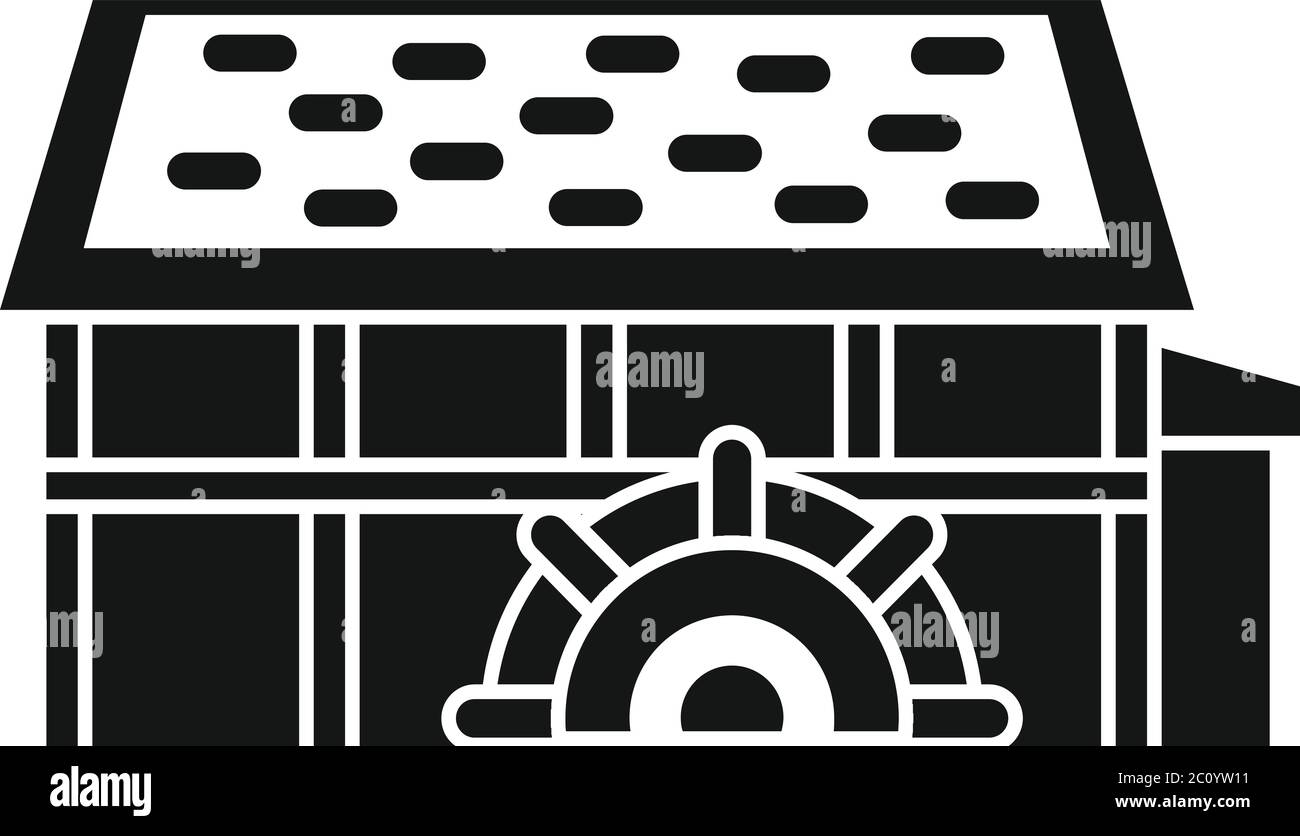 Icône de l'ancien moulin à eau. Illustration simple de l'ancienne icône vecteur de moulin à eau pour la conception de sites Web isolée sur fond blanc Illustration de Vecteur