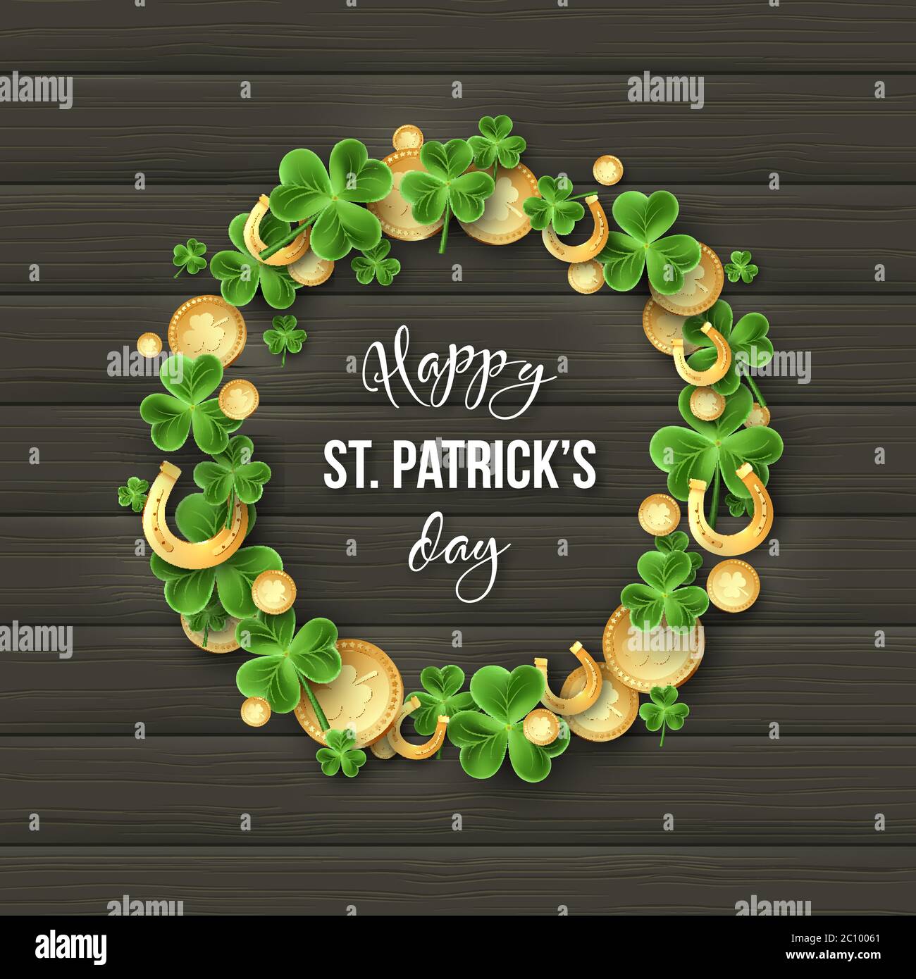 St Patrick salutation jour de vacances design. Illustration de Vecteur