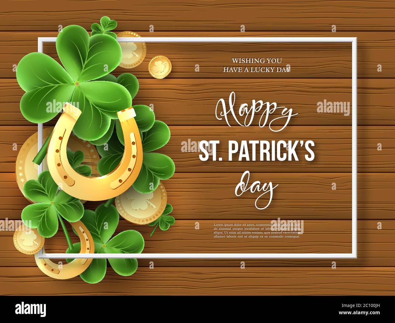 St Patrick salutation jour de vacances design. Illustration de Vecteur