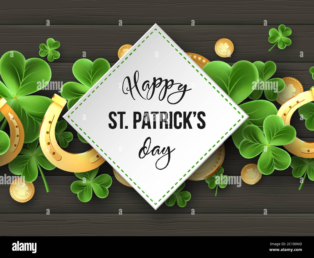 St Patrick salutation jour de vacances design. Illustration de Vecteur