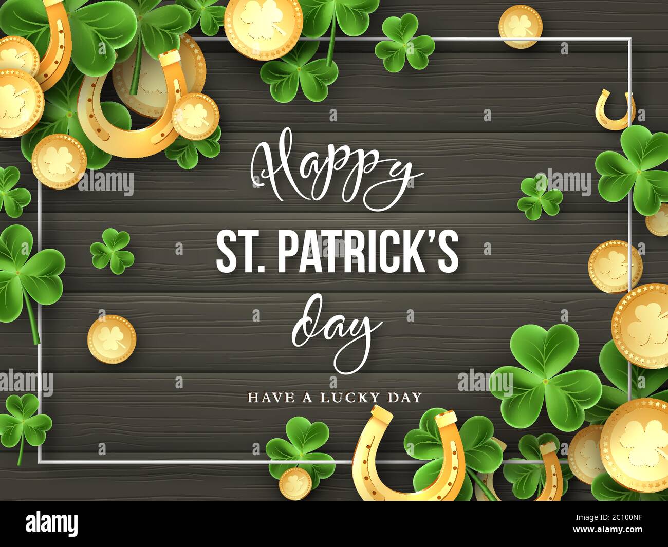 St Patrick salutation jour de vacances design. Illustration de Vecteur