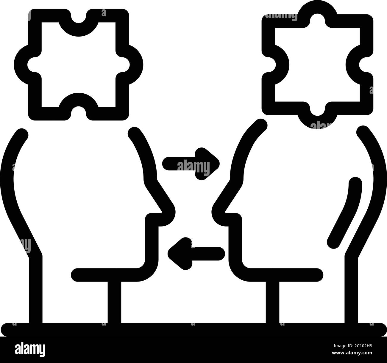 Icône de force de vente, style de contour Illustration de Vecteur