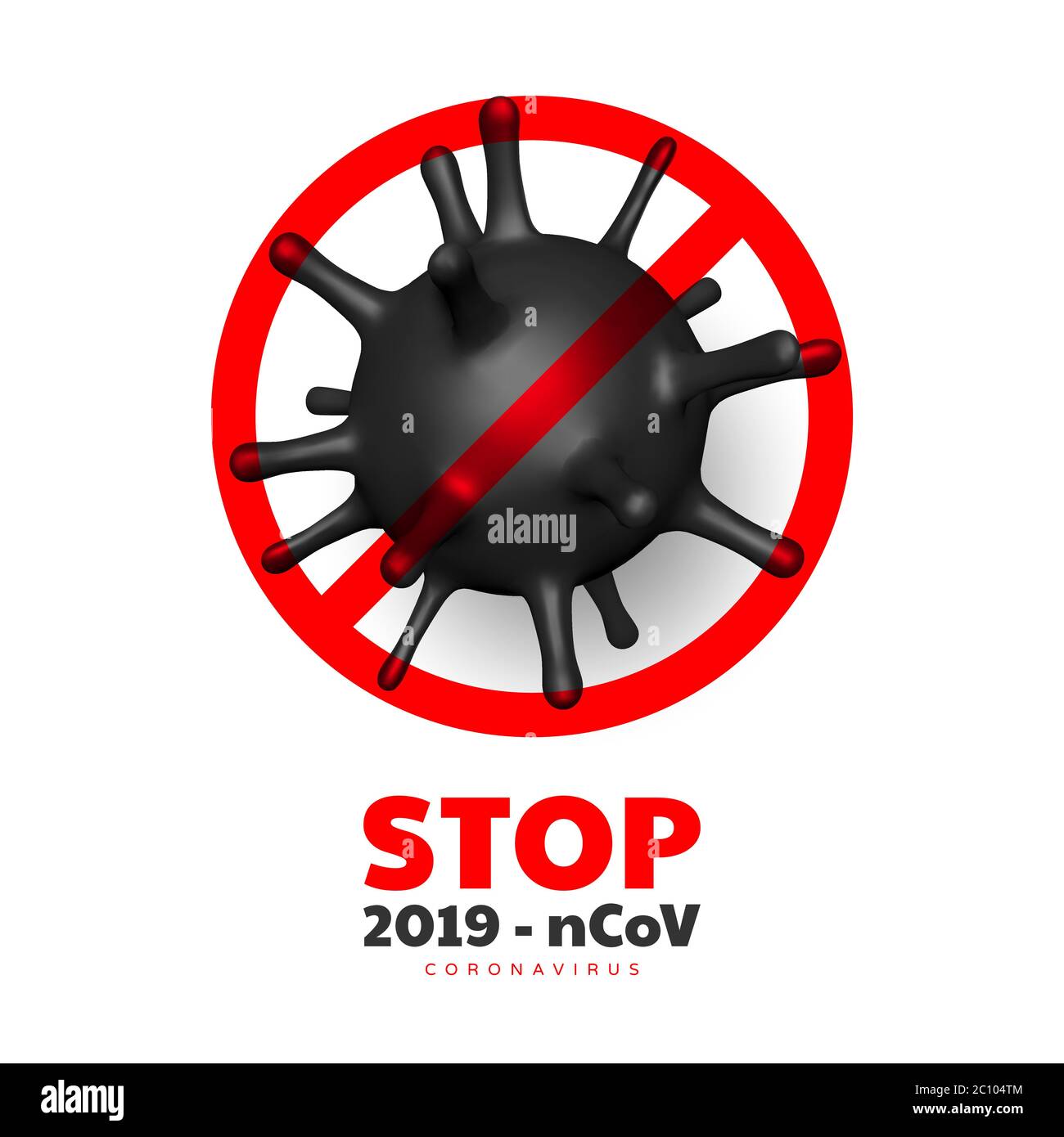 Arrêter le coronavirus, souche virale de mers-COV. Illustration de Vecteur