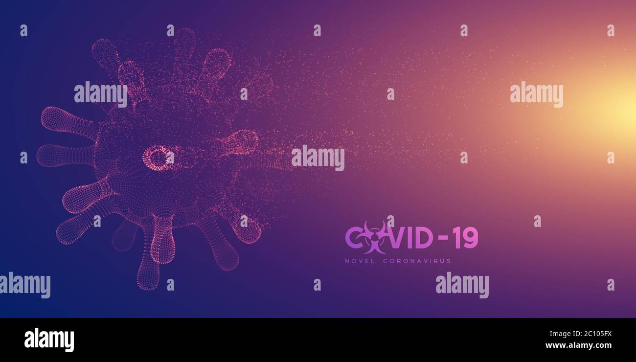 Coronavirus, souche virale de mers-COV. Illustration de Vecteur