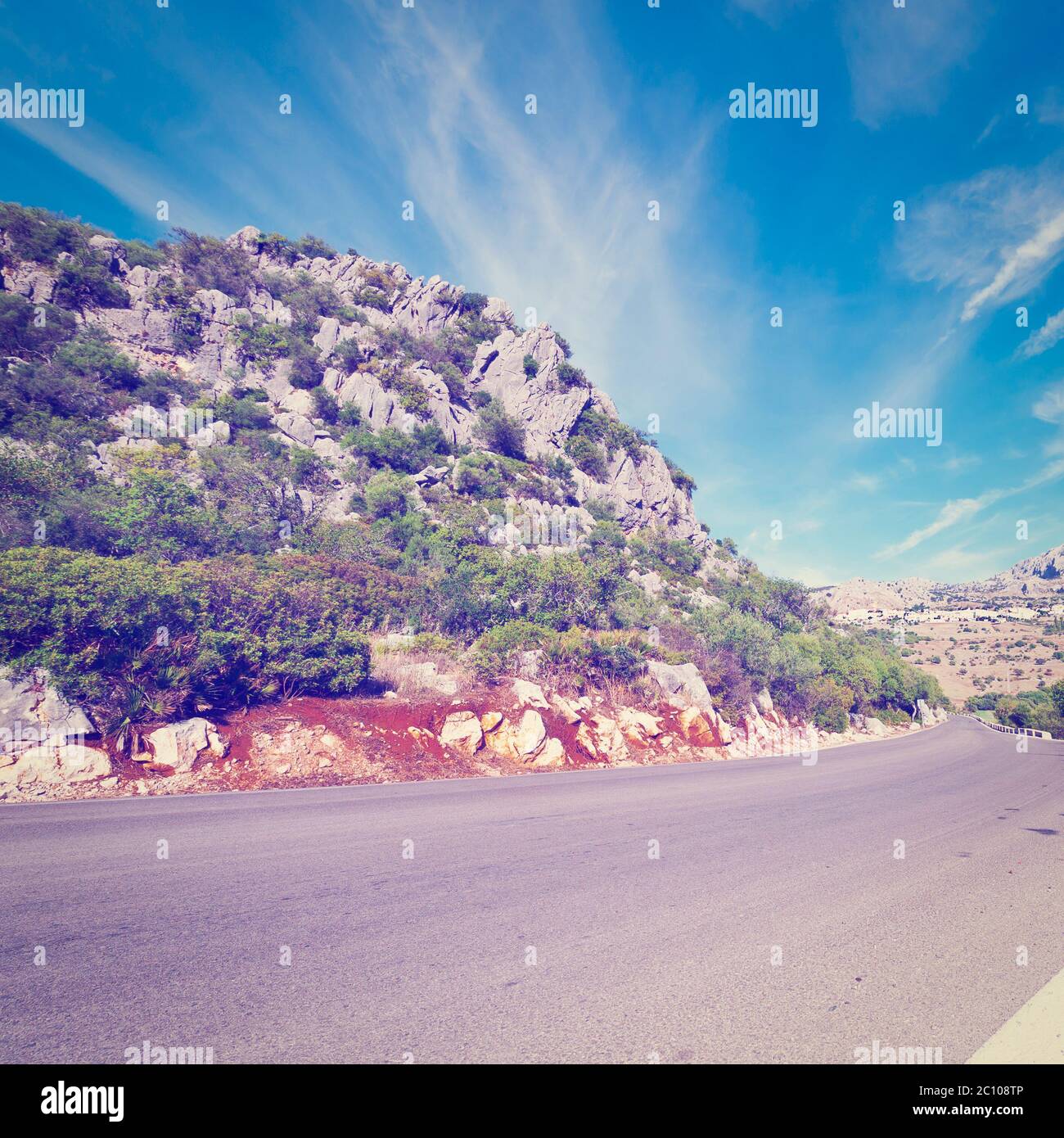 Route asphaltée Banque D'Images