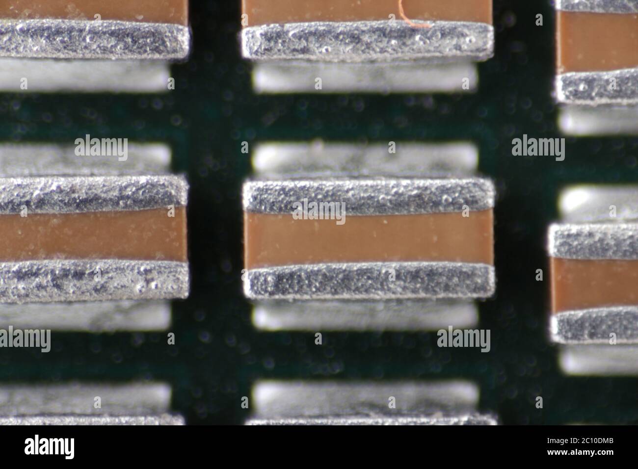 condensateur macro cms pcb Banque D'Images