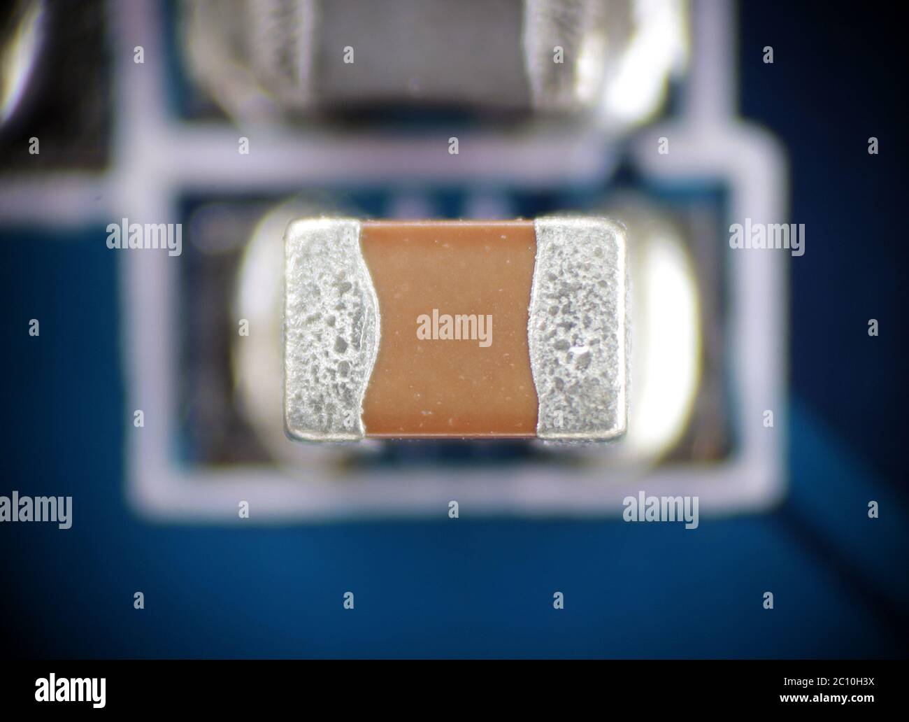 condensateur macro cms pcb Banque D'Images