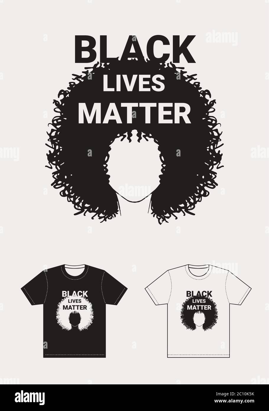 Illustration Black Lives Matters pour 1 impression couleur sur t-shirt. Graphique vectoriel modifiable. Illustration de Vecteur