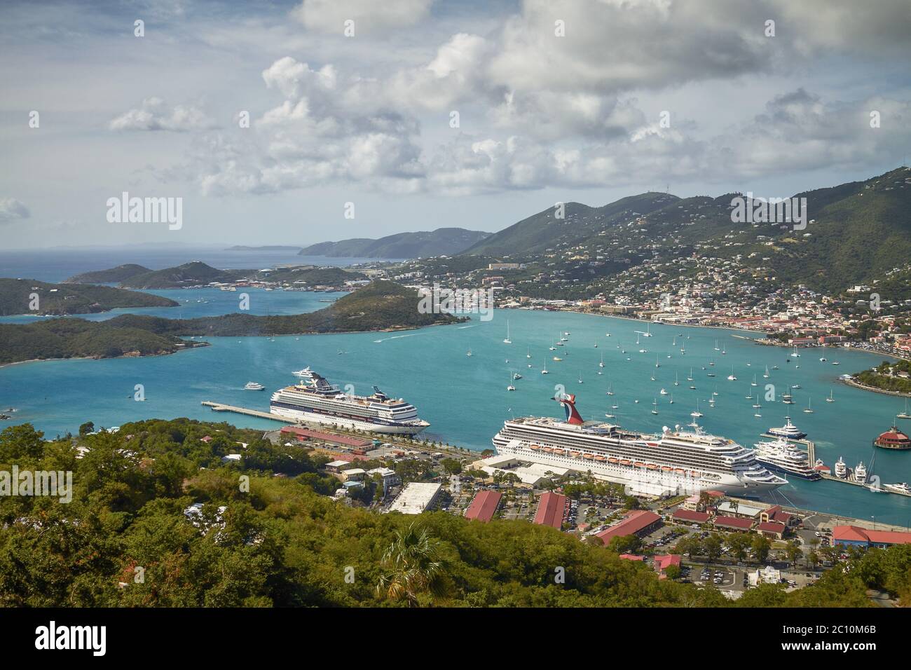 Bay et le Port de Saint Thomas dans les îles Vierges américaines Banque D'Images