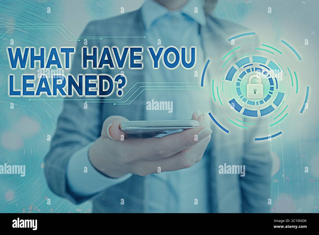 Affiche textuelle indiquant la question que vous avez apprise. Photo d'entreprise présentant pour connaître les choses à acquérir ou à absorber Banque D'Images