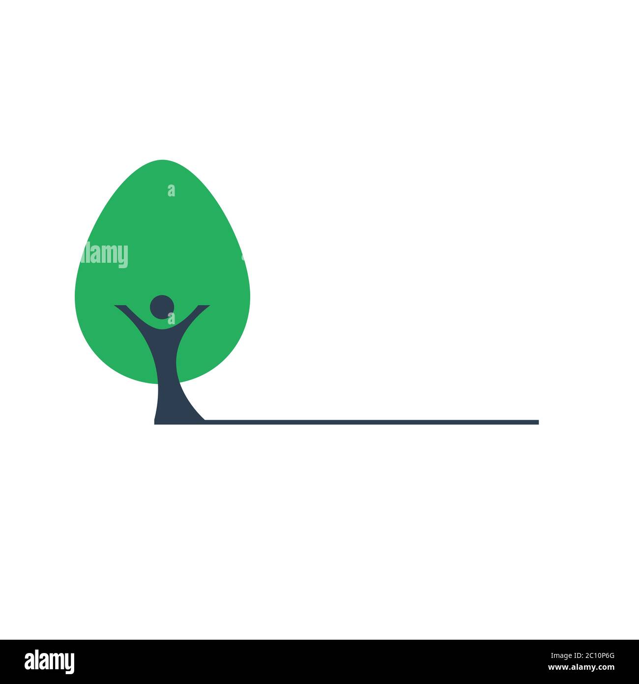 Les gens le tronc et l'icône vecteur arbre vert Banque D'Images Les gens le tronc et l'icône vecteur arbre vert Banque D'Images