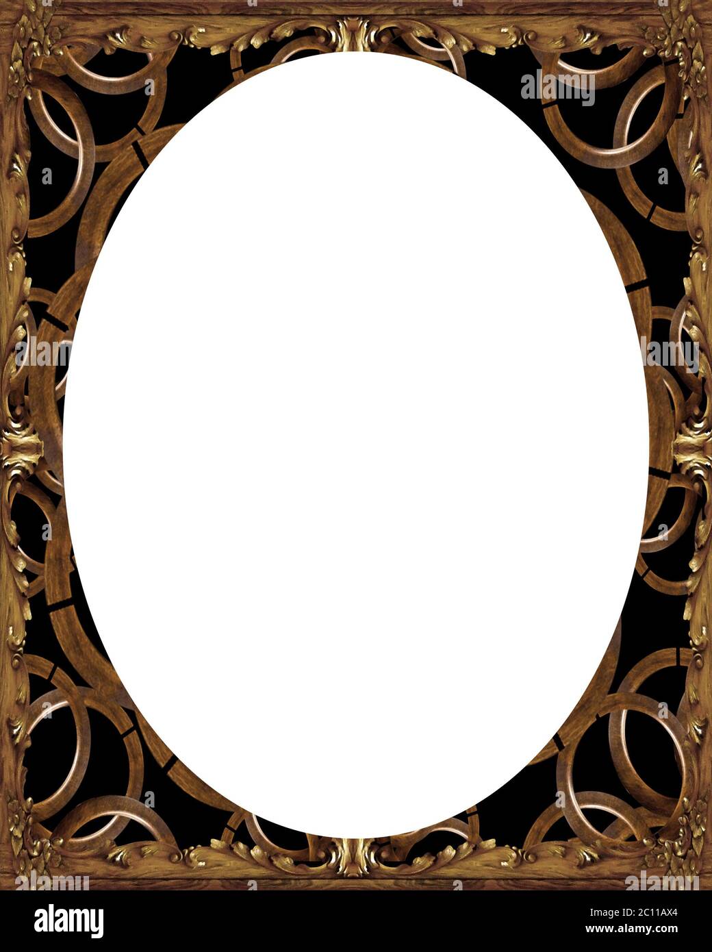 Châssis circulaire avec une décoration orientale Frontières Banque D'Images