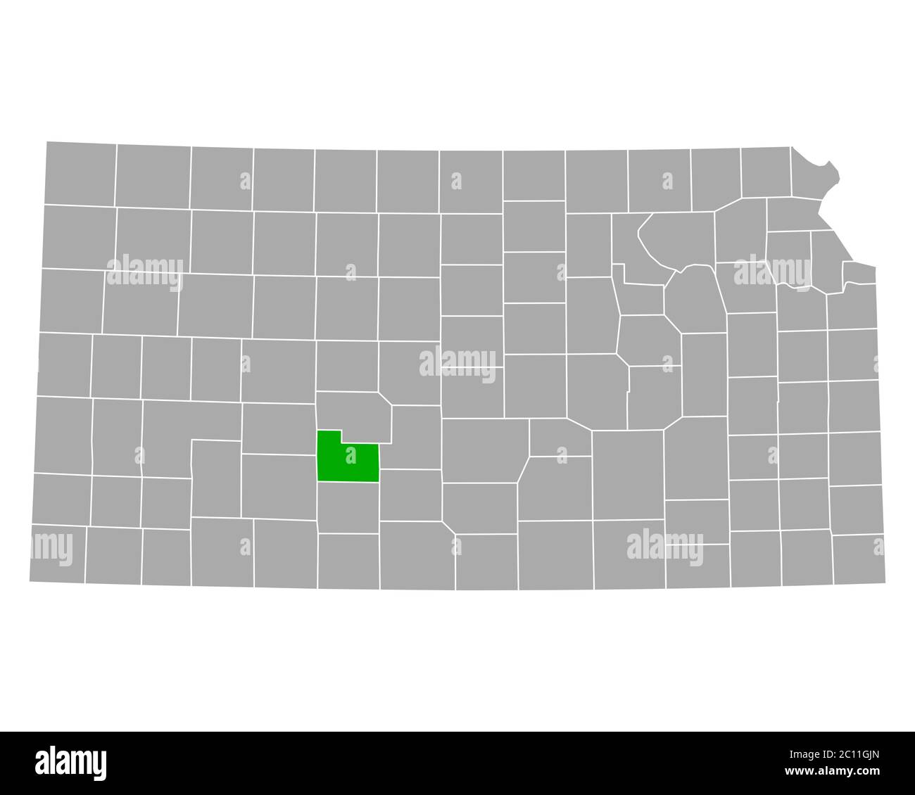 Carte d'Edwards dans le Kansas Banque D'Images
