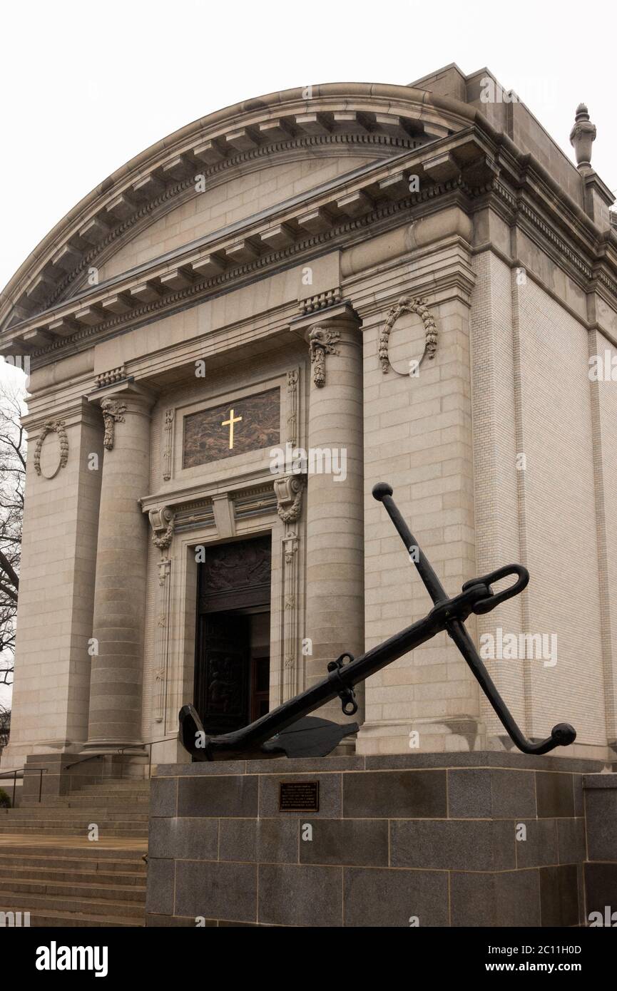 Chapelle de l'Académie navale des États-Unis à Annapolis, Maryland Banque D'Images