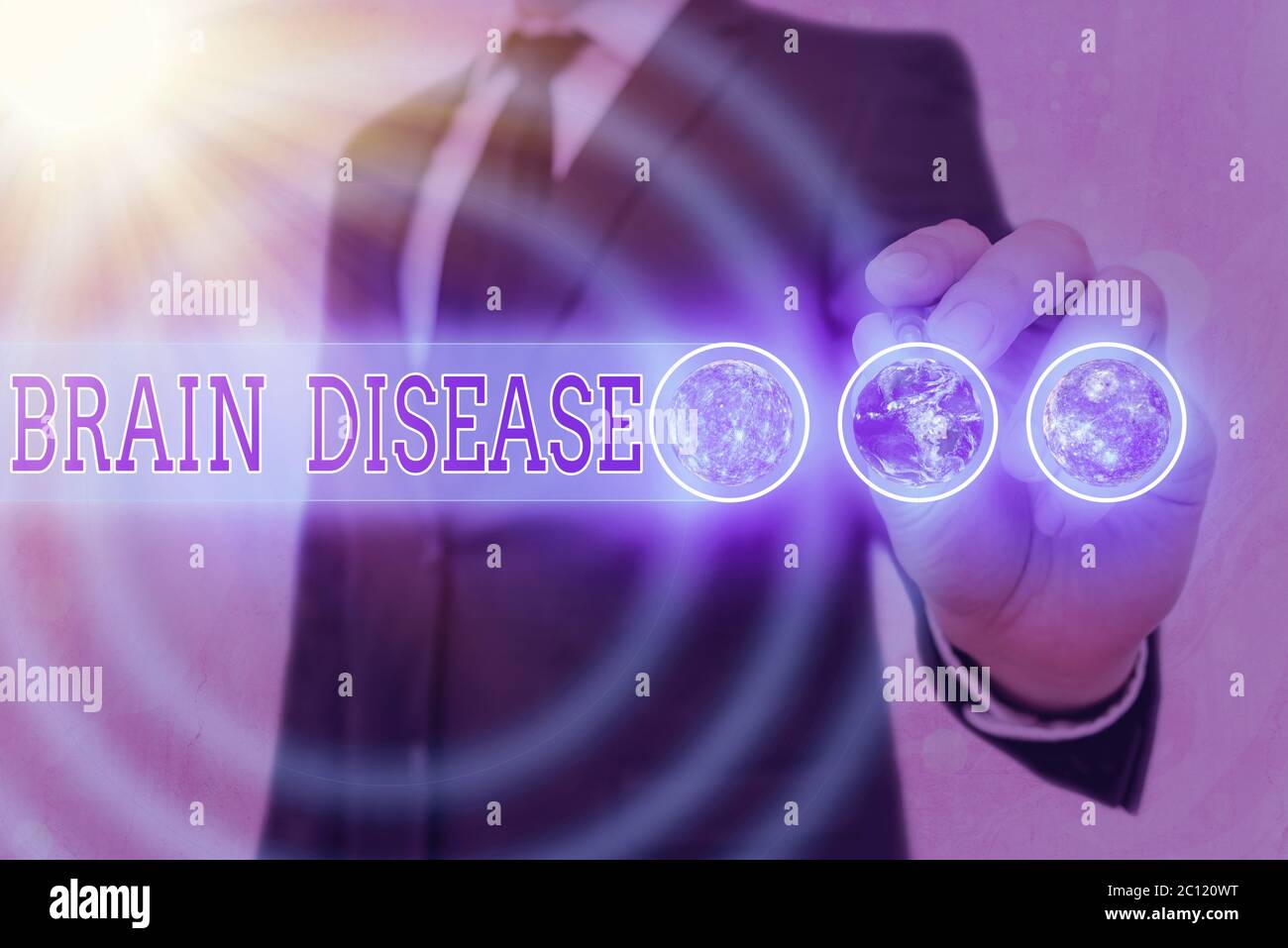 Texte écrit de mot maladie du cerveau. Photo d'affaires présentant un désordre neurologique qui détériore le système s est nerfs éléments de cette fourrure d'image Banque D'Images