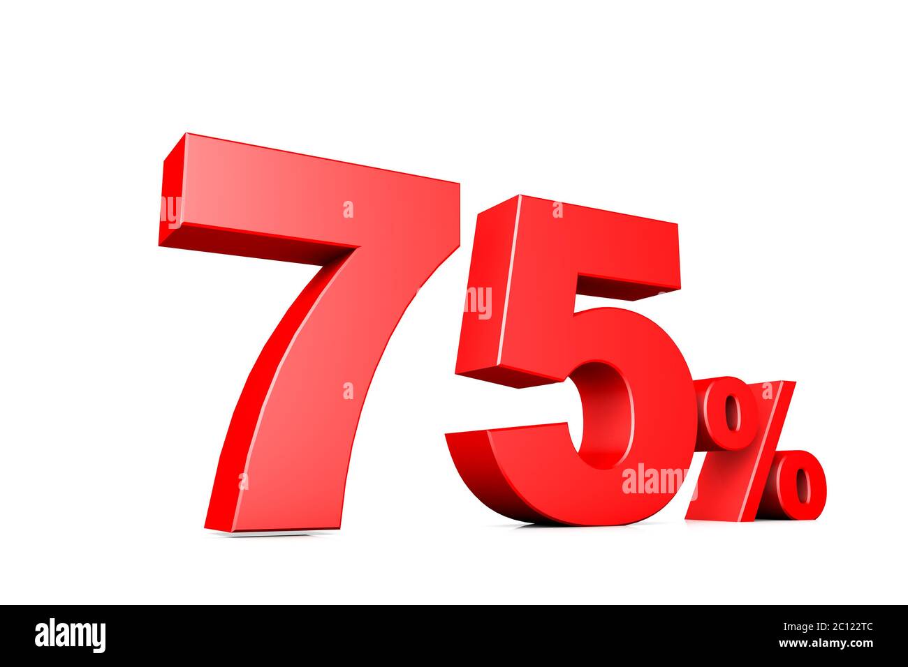 l'illustration 3d représente 75 % de l'activité Banque D'Images