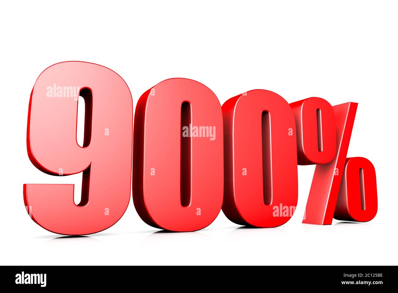 3d illustration signe de 900  % Banque D'Images