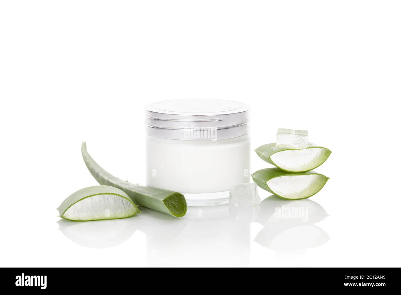 L'aloe vera cosmétiques. Banque D'Images