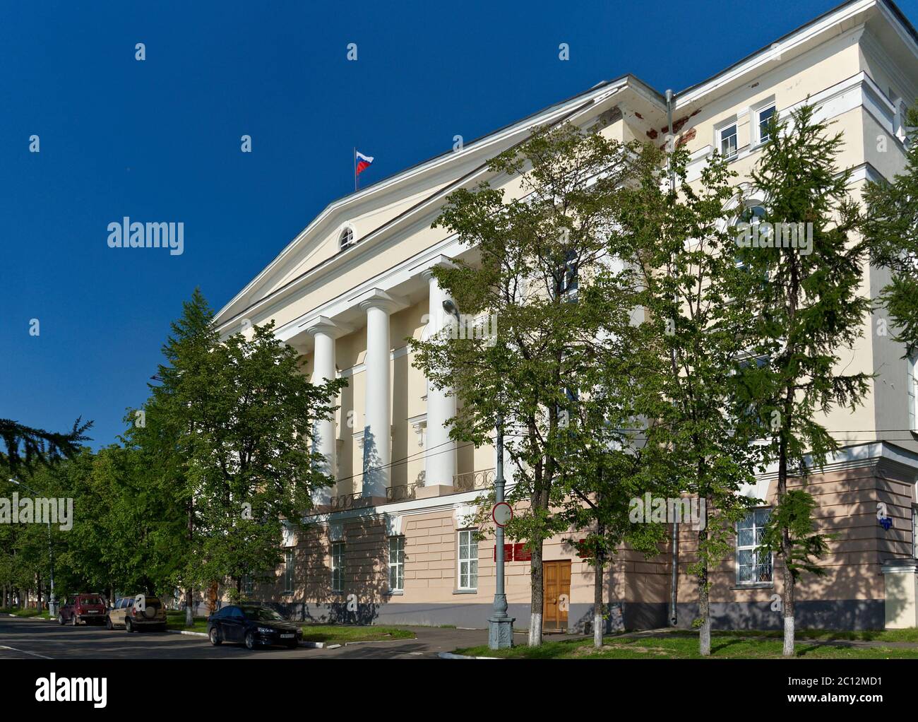 Digue de la rivière Dvina Septentrionale Banque D'Images