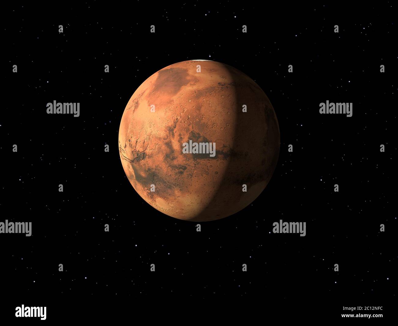 Planète Mars fait avec les textures de la NASA Banque D'Images