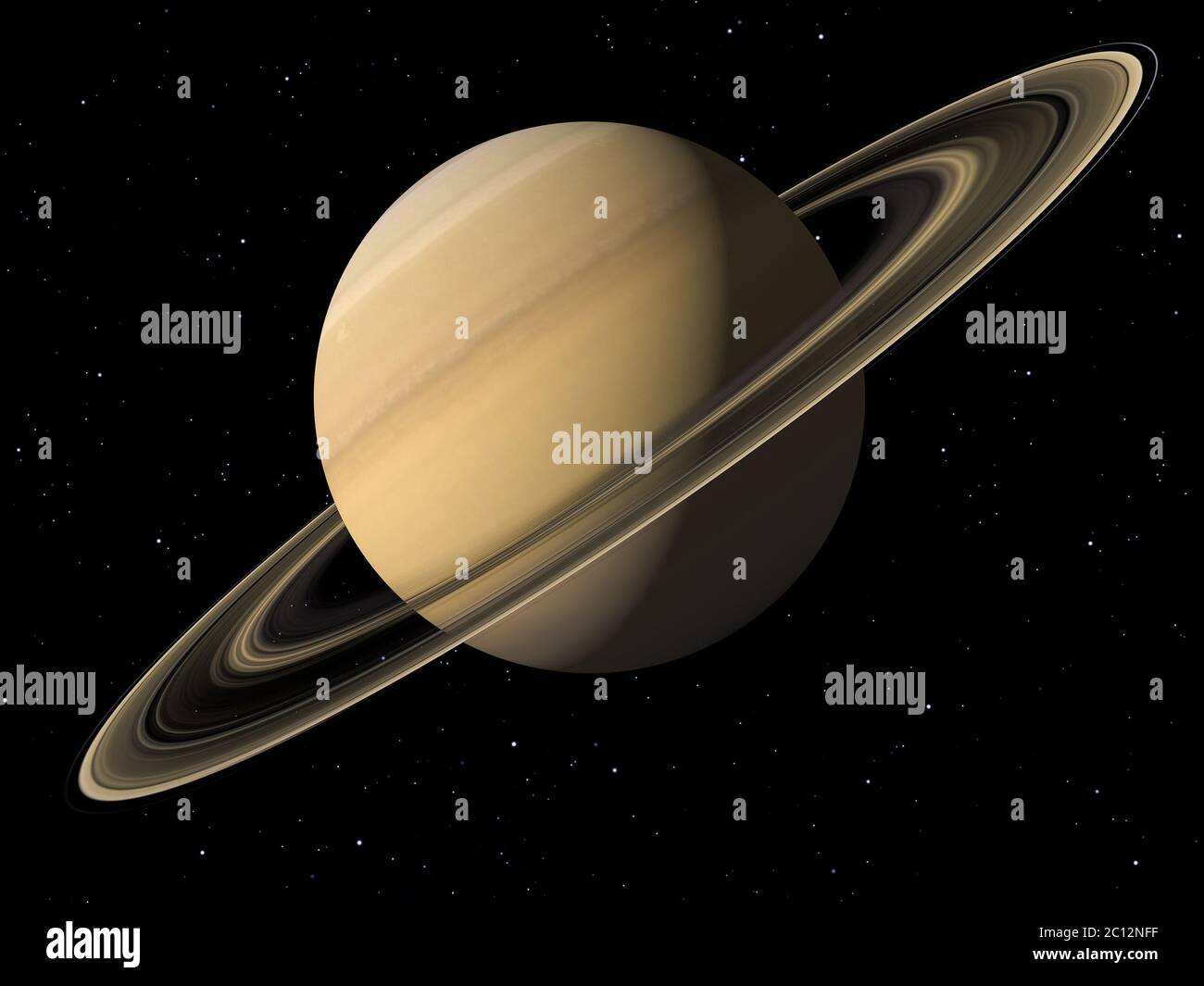 Planète Saturne fait avec des textures de la NASA Banque D'Images