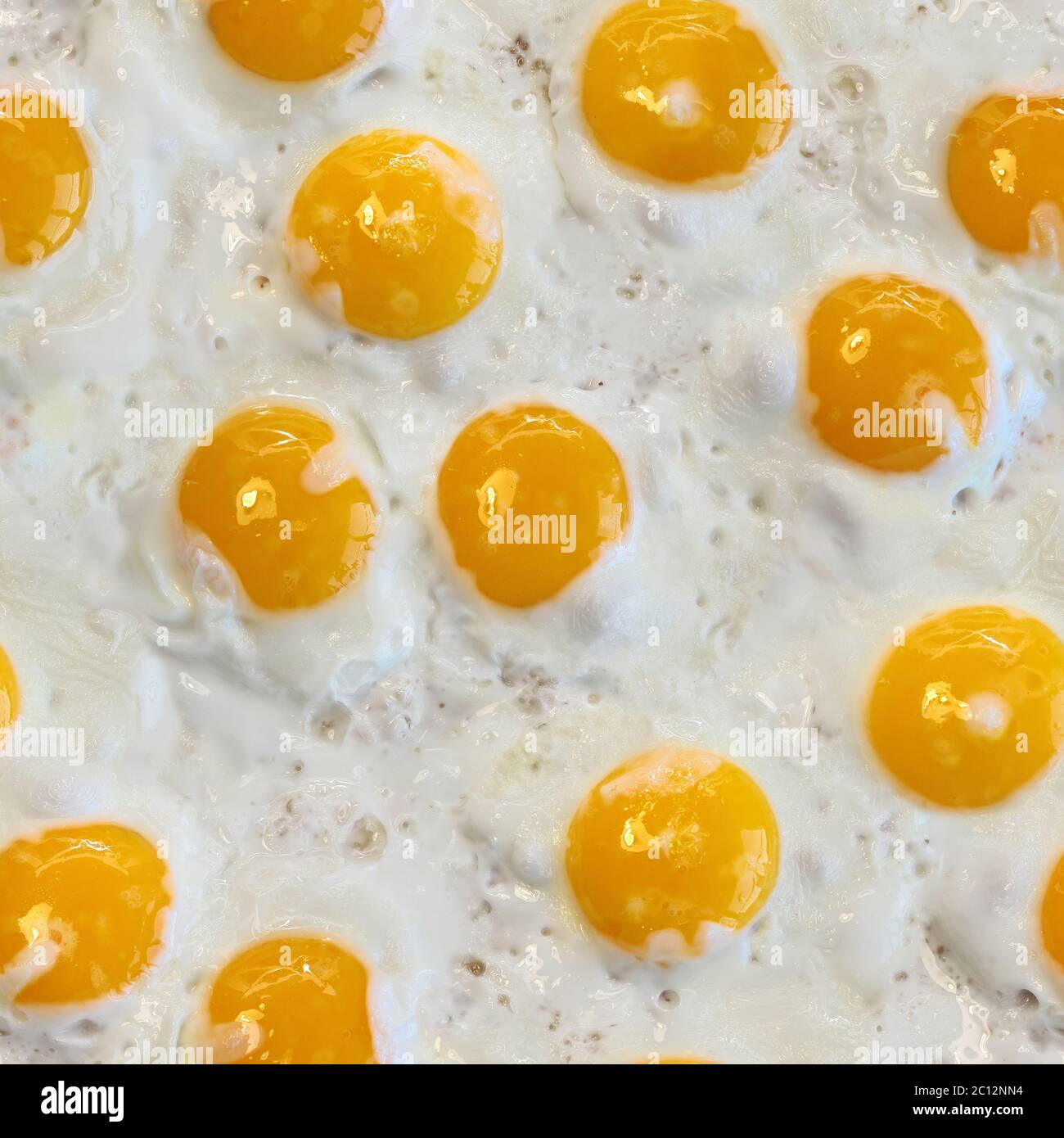 Texture sans couture des œufs frits. Banque D'Images