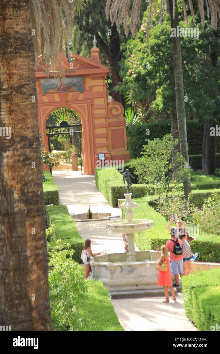 Royal Alcázar De Séville, Espagne Banque D'Images