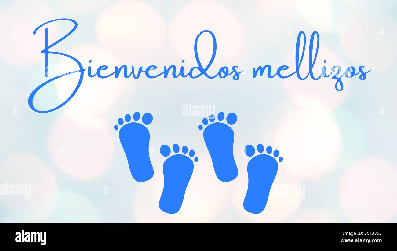 Illustration Banniere Dessin Ou Carte Avec Les Jumeaux De Bienvenue Couleurs Bleues Pour Bebes Garcons Convient Aux Cartes De Douches De Bebe Ou Aux Invitations Motif Mignon Avec Photo Stock Alamy