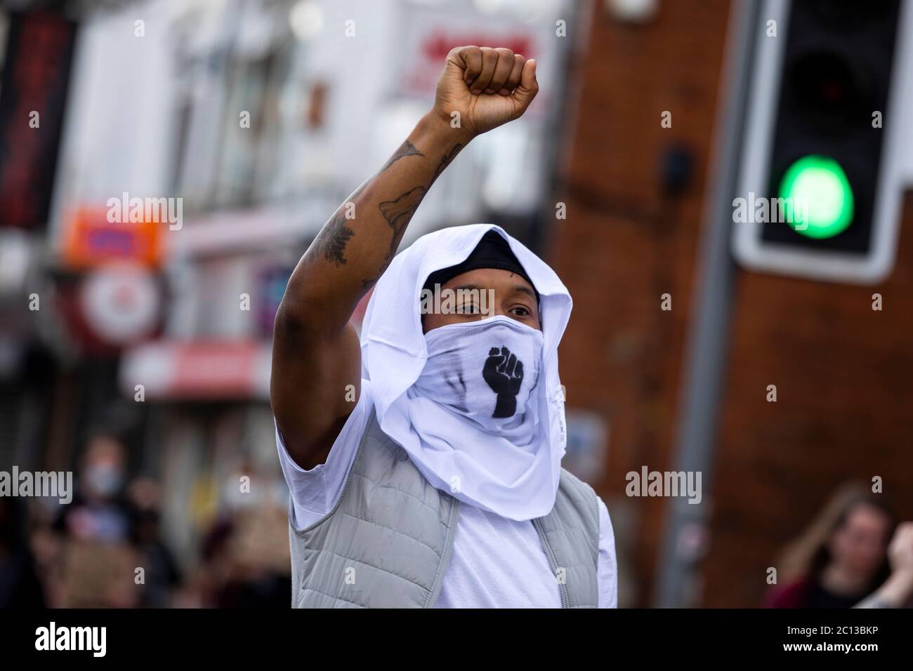 NORTHAMPTON, Royaume-Uni - LE 13 JUIN des manifestants pacifiques se réunissent dans le centre-ville de Northampton pour démontrer l'importance de la vie noire le samedi 13 juin 2020. (Crédit : MI News & Sport/Alay Live News Banque D'Images