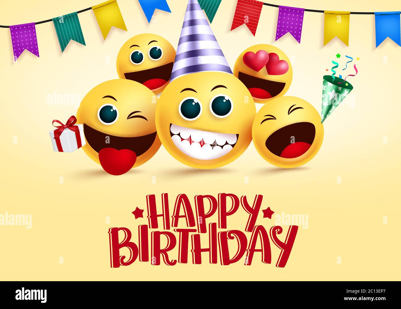 Happy Birthday Smileys Celebrant Happy Banque D Image Et Photos Alamy