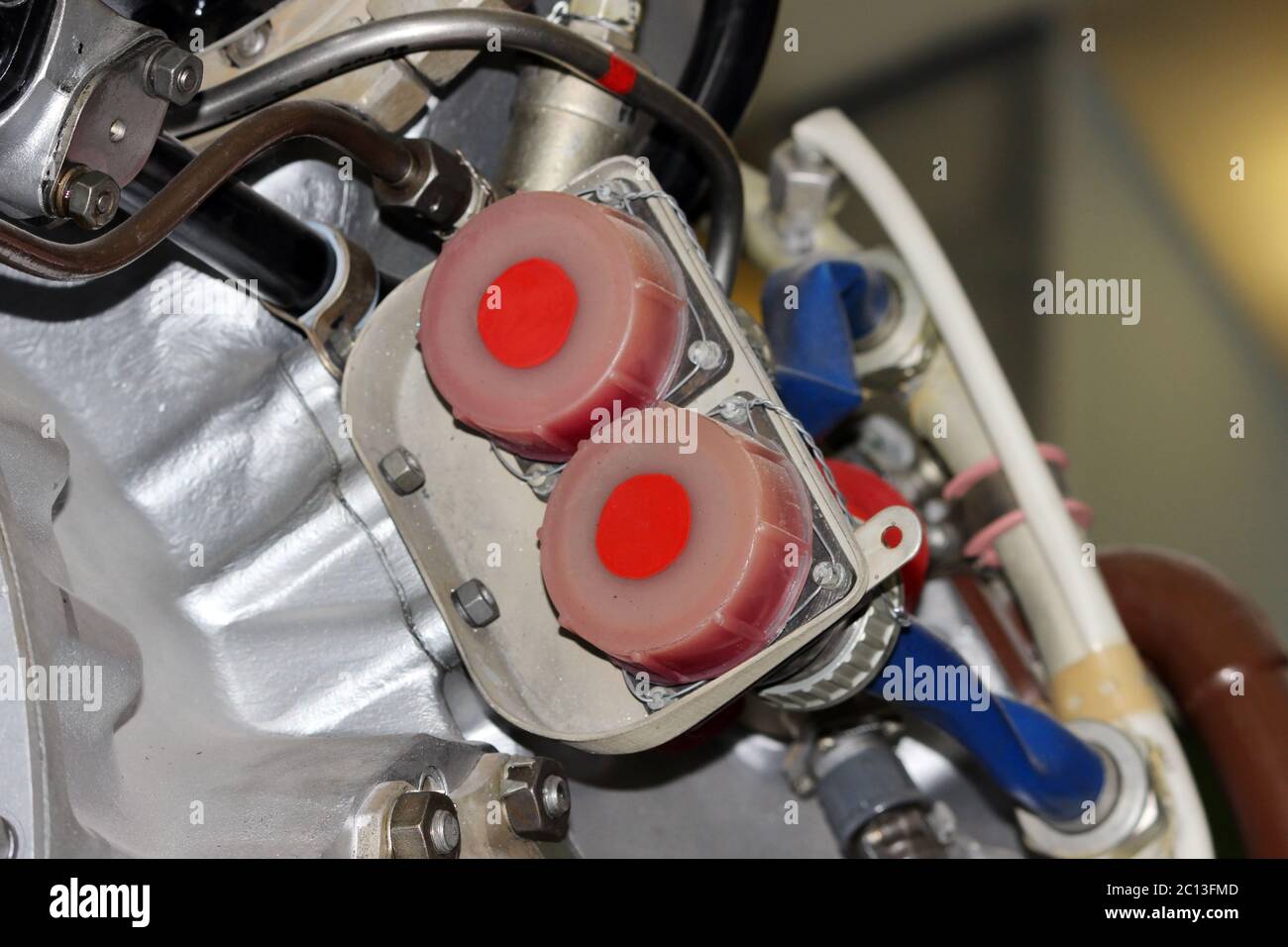 La structure interne de l'appareil moteur, l'aviation militaire de l'armée, et de l'industrie aéronautique. Banque D'Images