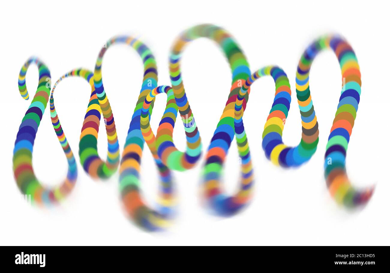 Hélice en spirale colorée convergeant vers le centre. Elément de conception elliptique Banque D'Images