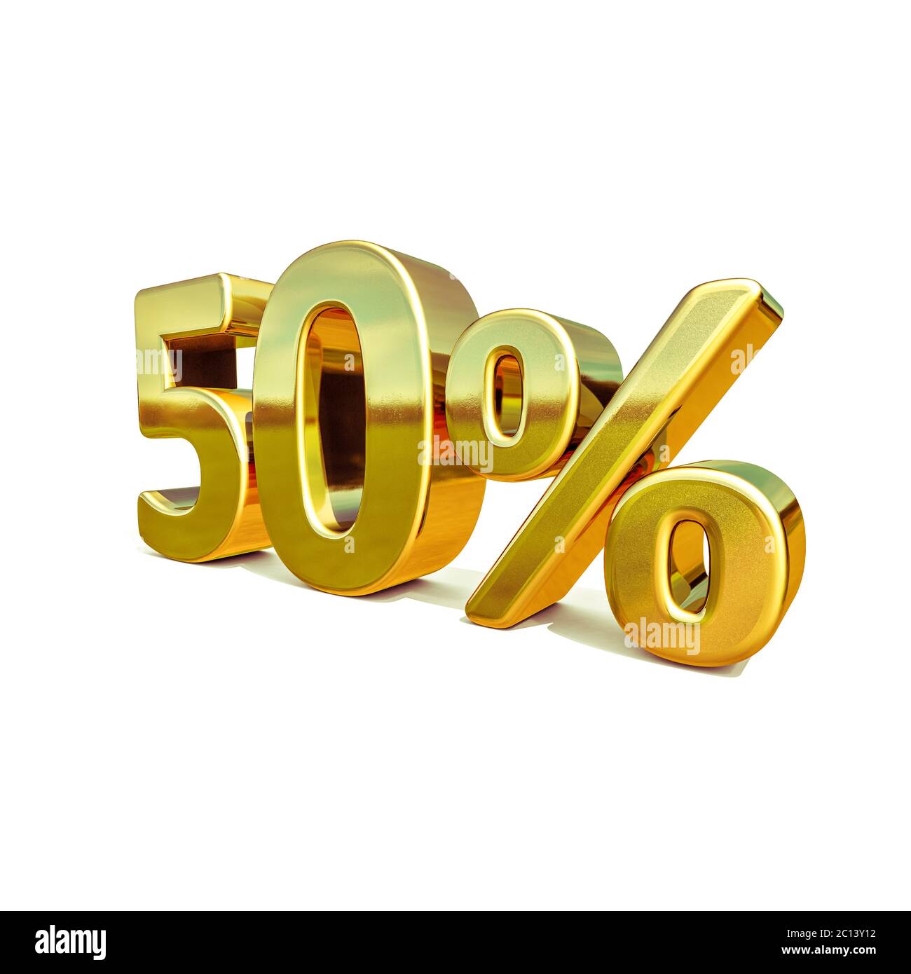 3d Gold 50 % Banque D'Images