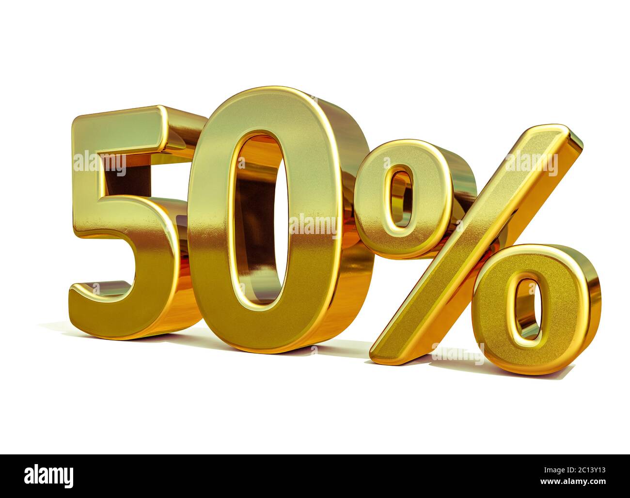 3d Gold 50 % Banque D'Images