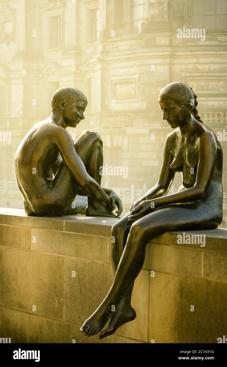 Garçon et fille Banque D'Images