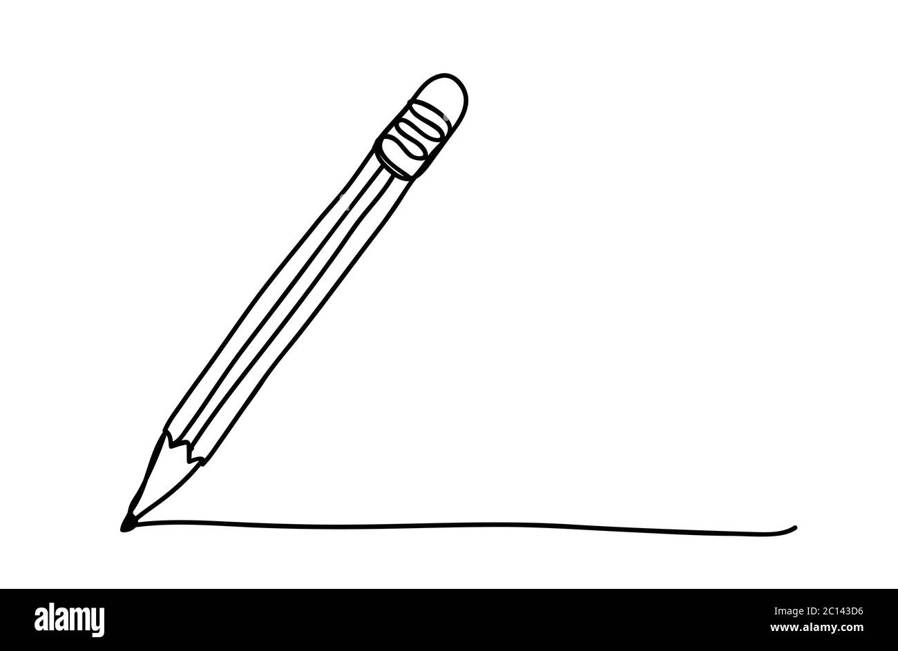esquisse crayon , style de dessin au trait sur fond blanc, conception vectorielle. Illustration de Vecteur