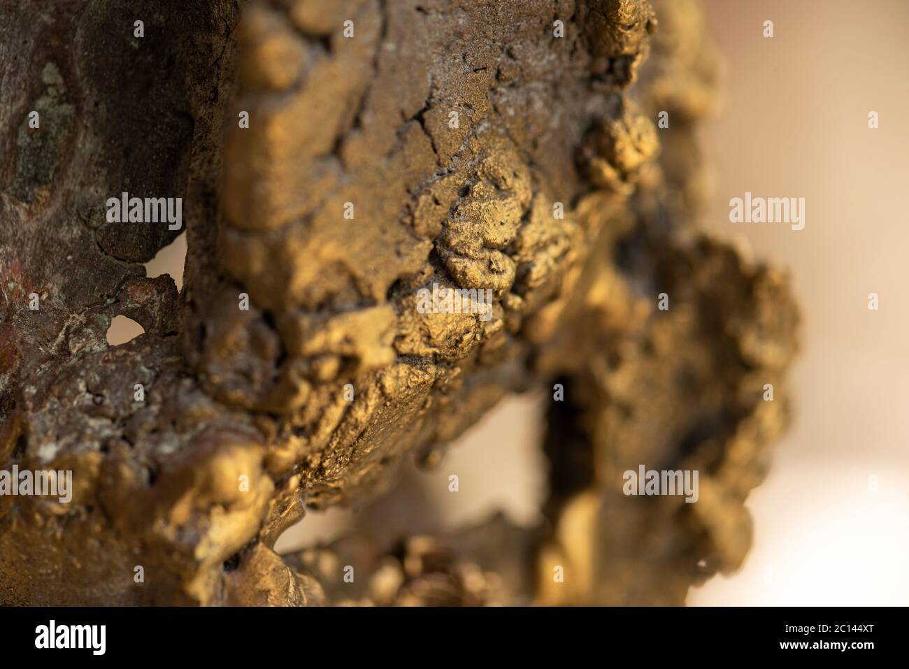 détail en fer forgé et fabriqué pour un gros plan sur la texture du fer macro Banque D'Images