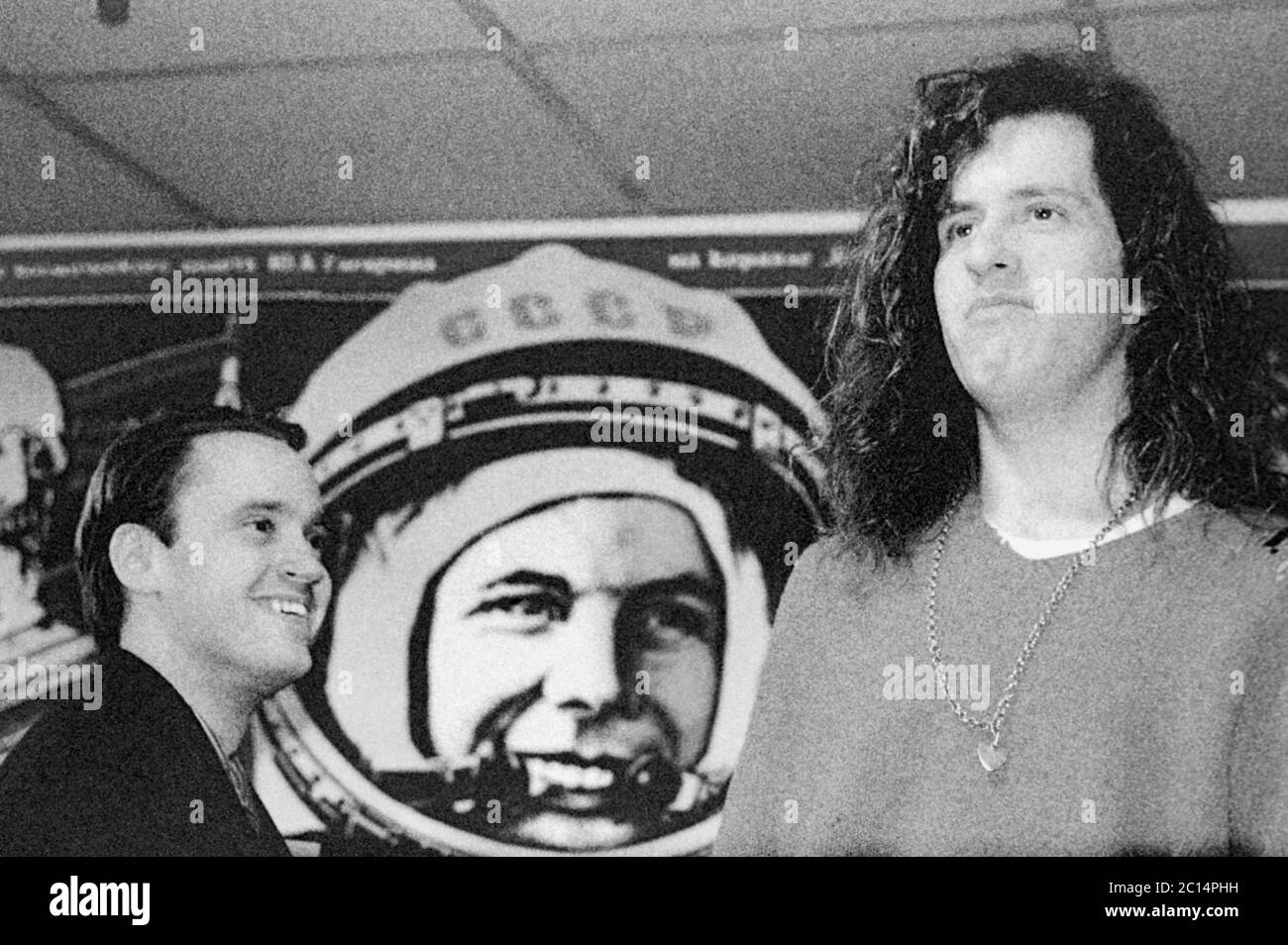 Ray Neal et Mark Mulcahy de Miracle Legion lors d'un événement de presse à Rough Trade Records. Londres, le 24 avril 1989 | utilisation dans le monde entier Banque D'Images