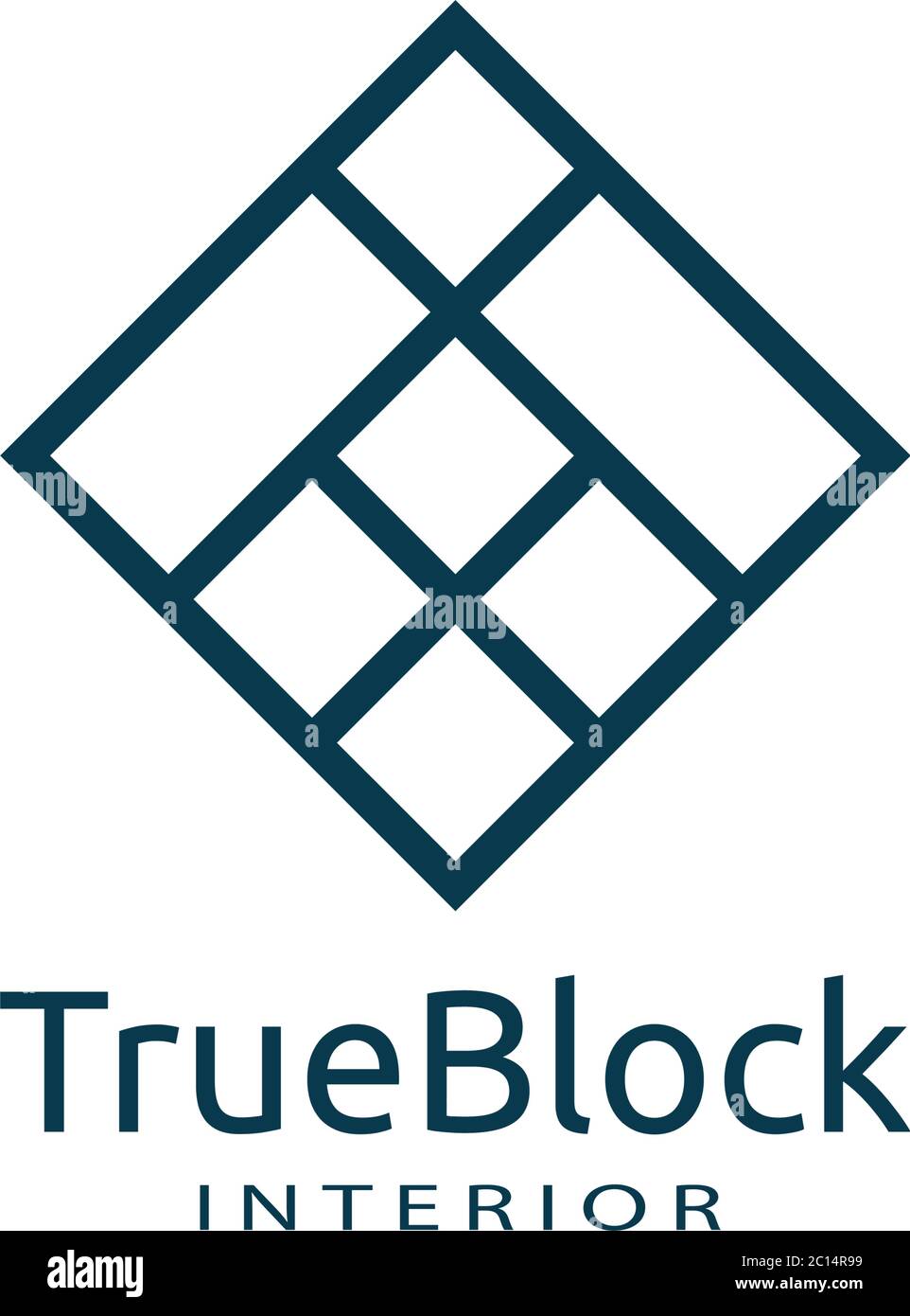 icône de logo de mur de carreaux pour tapis, plancher, industrie de céramique. symbole abstrait carré hexagonal. dessin de modèle de conception de signe minimal illustration vectorielle. Illustration de Vecteur