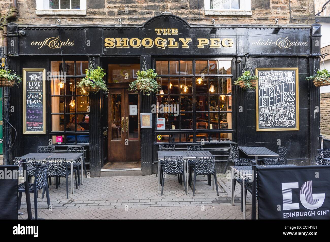 Le pub Shoogly Peg situé sur Rose Street dans la Nouvelle ville d'Édimbourg, la capitale de l'Écosse, une partie du Royaume-Uni Banque D'Images