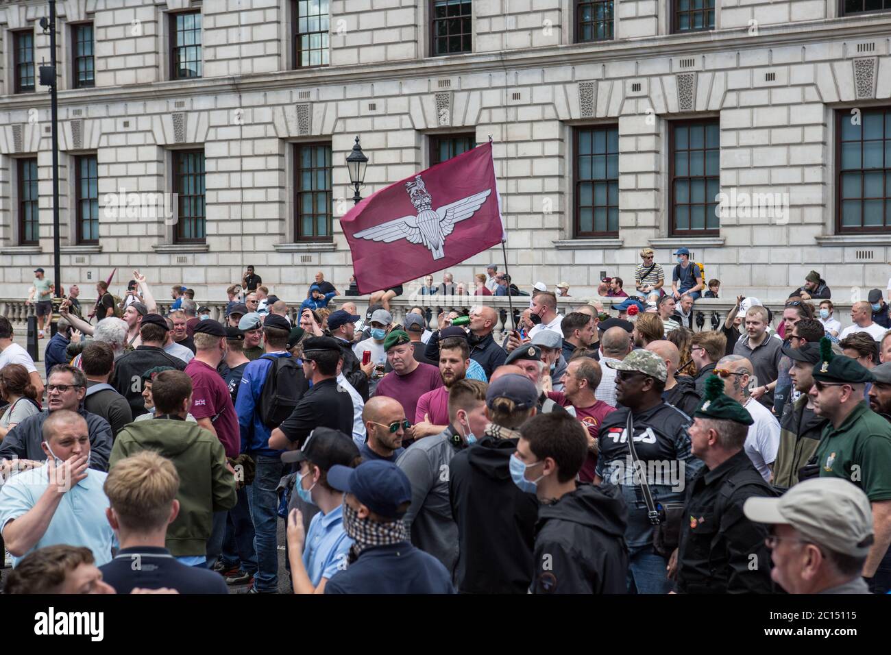 Les militants d'extrême droite, Black Life Matter Banque D'Images