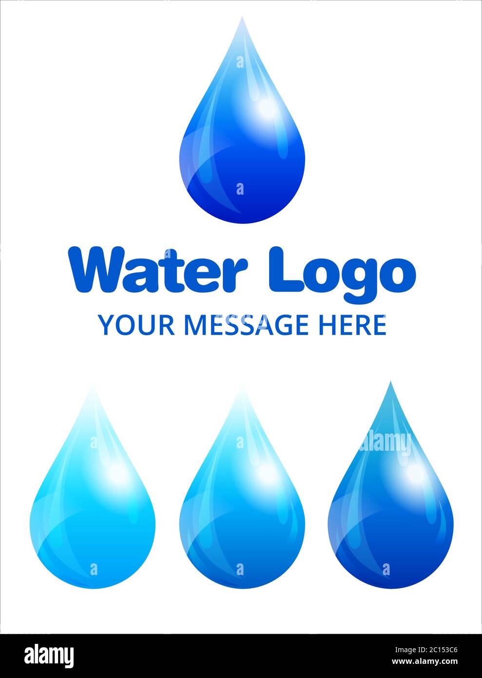 Logo Goutte d'eau pour les affaires ou l'Organisation de l'environnement Illustration de Vecteur