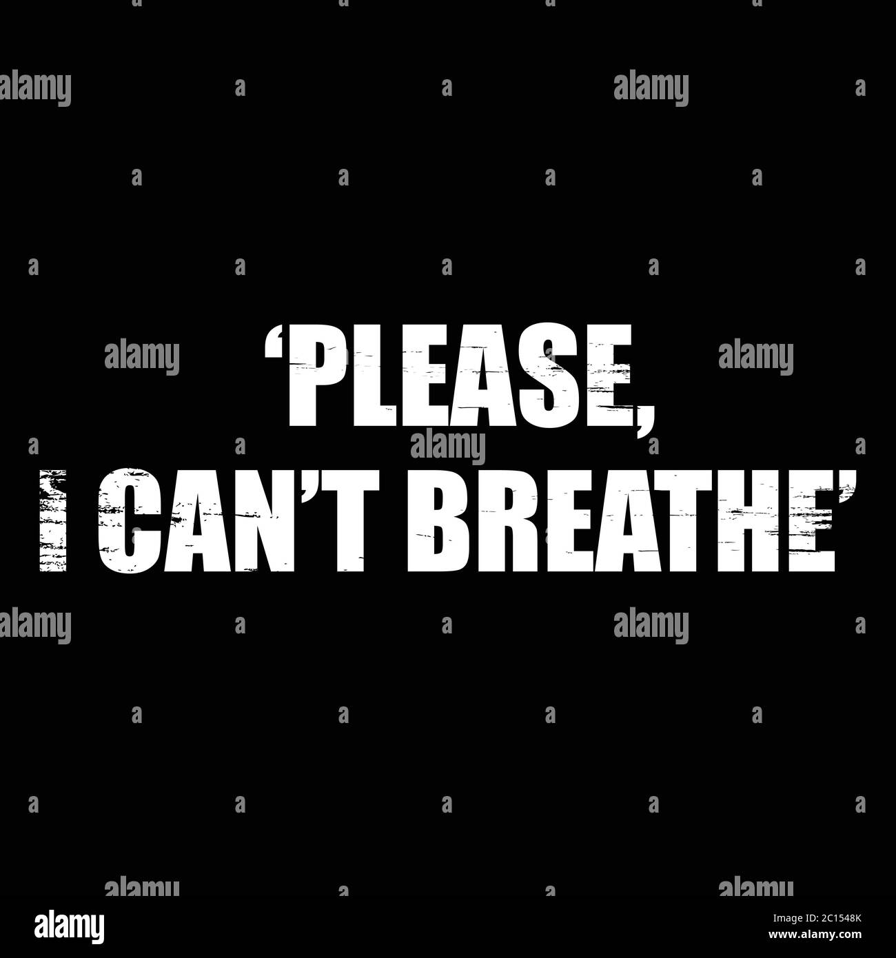 « s'il vous plaît, je ne peux pas respirer » pour une action de protestation. Parfait pour les planches de protestation. Illustration de Vecteur