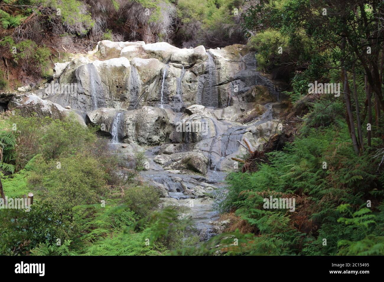 Cascade pittoresque de Kakahi Falls en Nouvelle-Zélande Banque D'Images