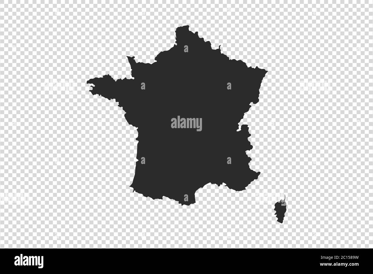 Carte de France avec ton gris sur fond png ou transparent,illustration,texturée , symboles de France,illustration vectorielle Illustration de Vecteur