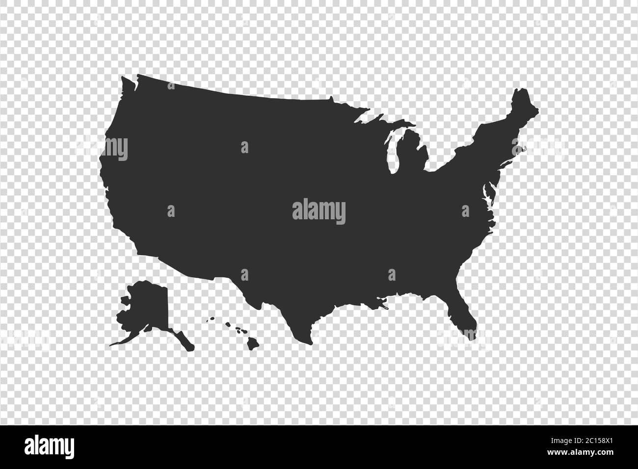 Carte USA avec ton gris sur fond png ou transparent,illustration,texturée ,  symboles des Etats-Unis,illustration vectorielle Image Vectorielle Stock -  Alamy